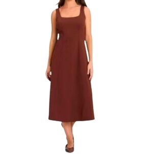 NWT a new day Brown Ponte Knit Midi Dress